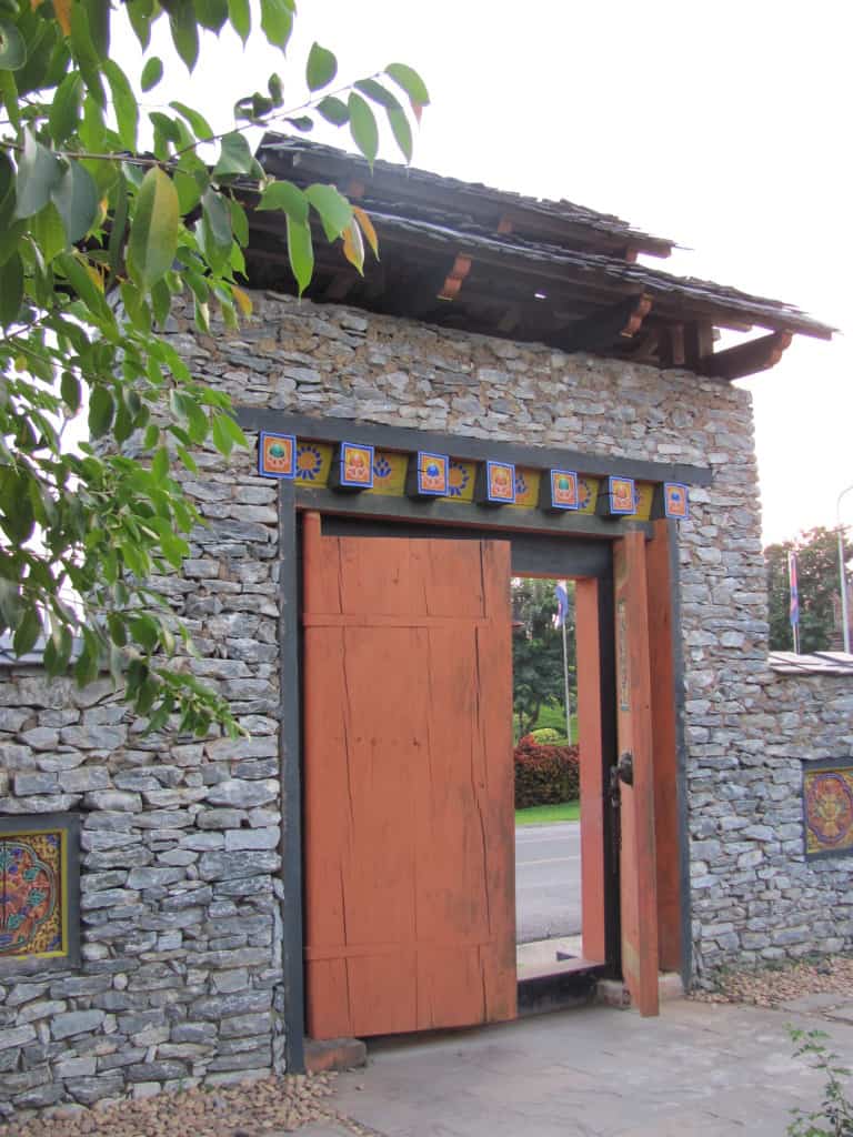 The massive entrance with its roof, large doors and knocker is wonderful. 